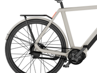 Op de fiets: VELORETTI Achterdrager Ace Two op een Ace Two in Dune, van dichtbij