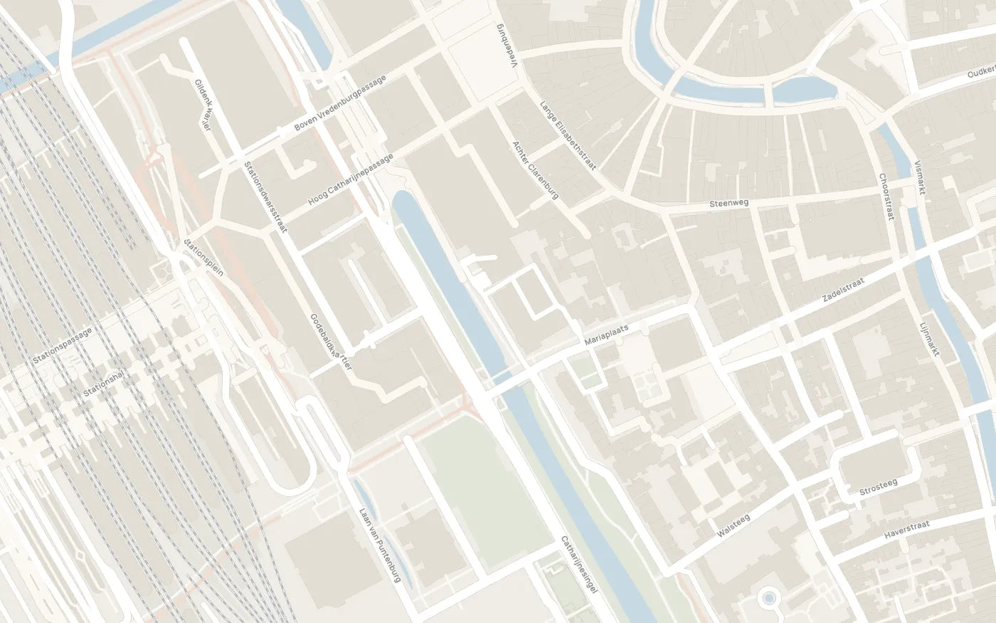 Kaart van de omgeving van STAAL Utrecht